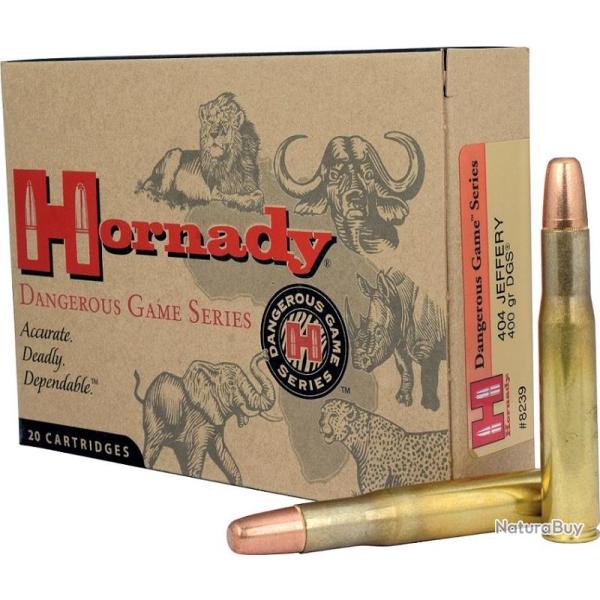 Boite de 20 Cartouches Hornady 404 Jeff 423 400 GR DGS 8239
