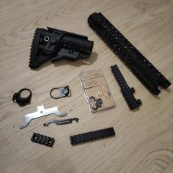 Crosse + garde main + accessoires ar15