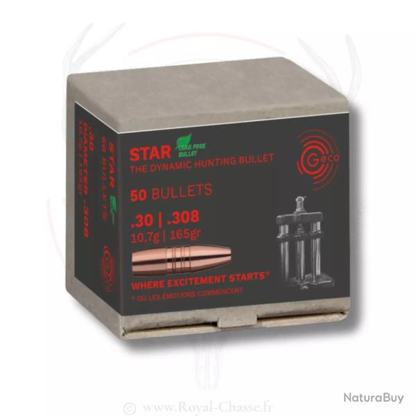 Lot de 2x 50 ogives STAR .30 165 GRS GECO