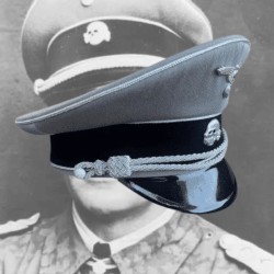 Visor Cap d'Officier Waffen-SS Grise - Schirmm&uuml;tze - Hector Heritage - Reproduction WW2 59, Gris