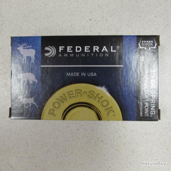 Balles de marque FEDERAL Calibre 30-06 Spring, 220 grain soft point