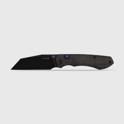 Couteau Kizer Wharning Lame Acier N690 Manche Micarta Noir Button Liner Lock KIV3738BW1