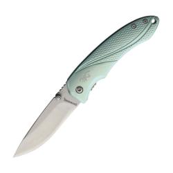 Couteau Pliant Browning Allure Lame Acier Inox Manche Aluminium Bleu Canard Linerlock BR0360