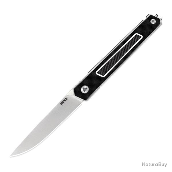 Couteau SRM Swift Lame Acier 12C27 Manche G10 Noir Liner Lock SRM125LGB