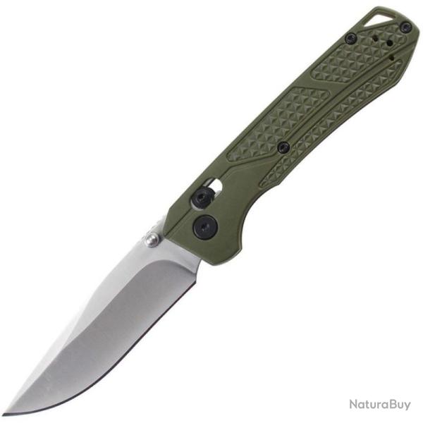 Couteau Pliant S-TEC T20322 Lame Inox Manche ABS Vert Olive Crossbar Lock STT20322OD