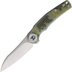 Couteau Dreamtech Lame Acier D2 Drop Point Manche G10 Camouflage Num&eacute;rique Liner Lock DTK3618GC