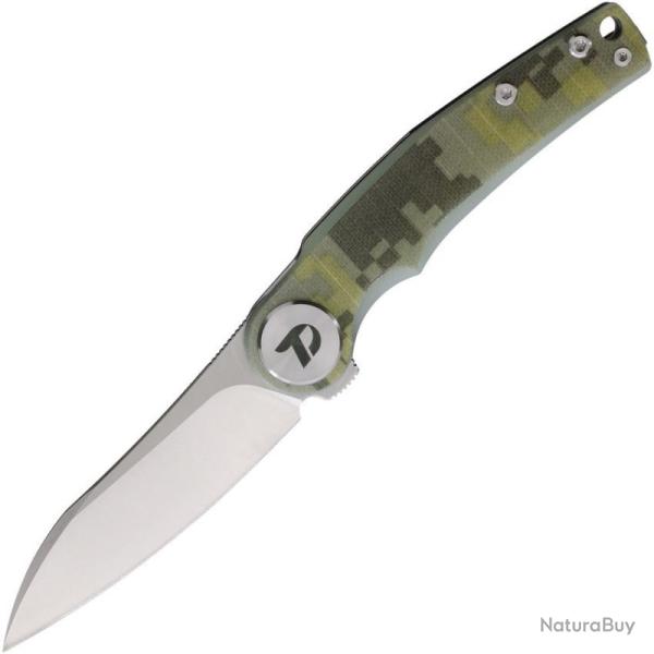Couteau Dreamtech Lame Acier D2 Drop Point Manche G10 Camouflage Num�rique Liner Lock DTK3618GC