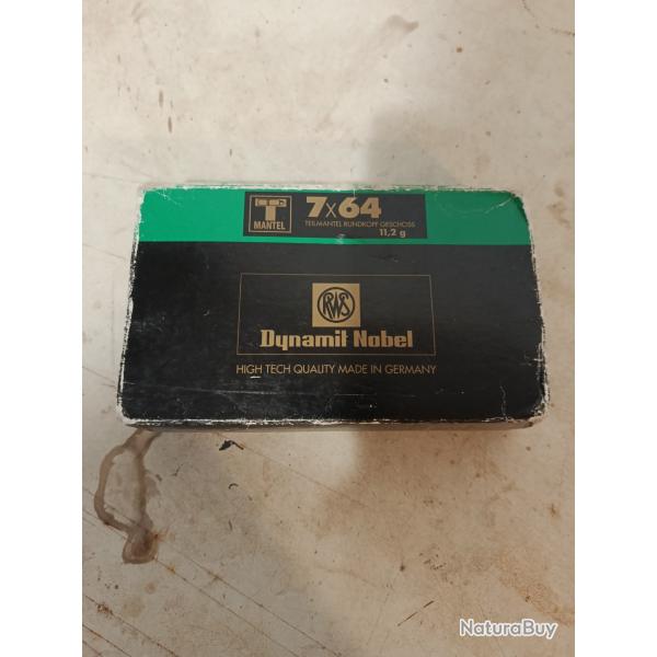 Munitions 7x64 t mantel 11.2 gr