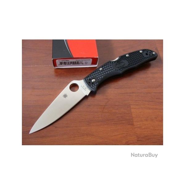 Couteau Spyderco Endura Flat Ground Acier VG-10 Manche FRN Made In Japan SC10FPBK