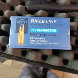 Munitions 222 rem partizan
