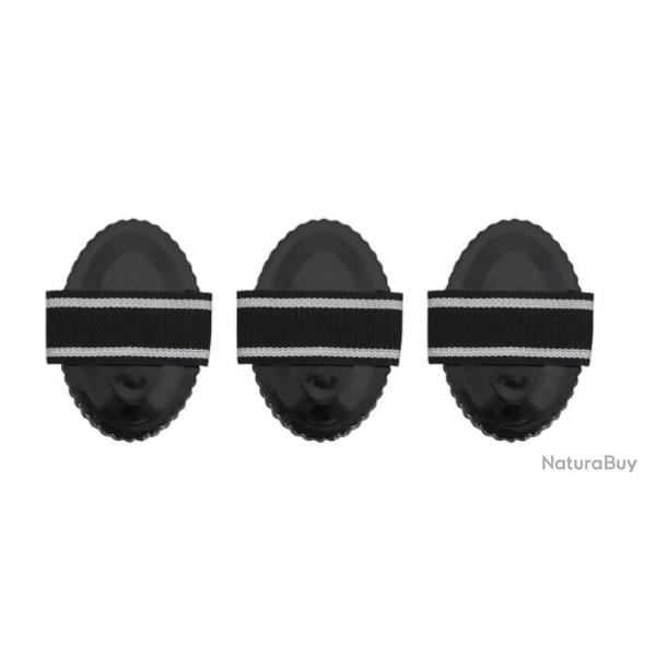 �trilles cheval acier noir 16x10,5x2 cm robustes toilettage lot 3