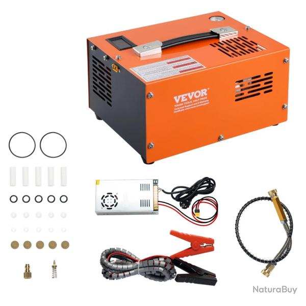Compresseur PCP 300W 30MPa 4500 PSI - 12V/230V - Haute Pression - Portable