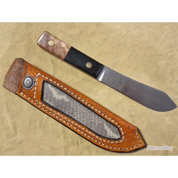 Couteau Hilmar s�rie "GREEN RIVER TRIBUTE" skinner corne - buis