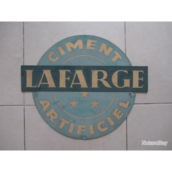 Carton publicitaire plastifi� Lafarge ciment 1950-1960