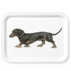Plateau rectangulaire Teckel 27x20cm Charlotte Nicolin