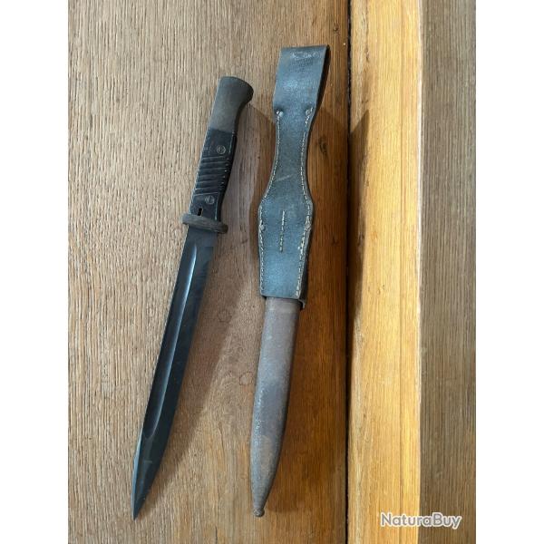 Ba�onnette allemande 1942 gousset, fourreau m�me num�ro