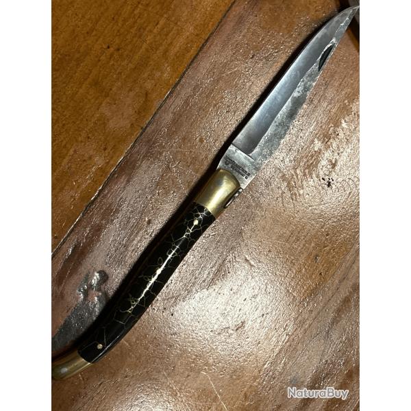 Laguiole en Aubrac, manche �b�ne onyx or