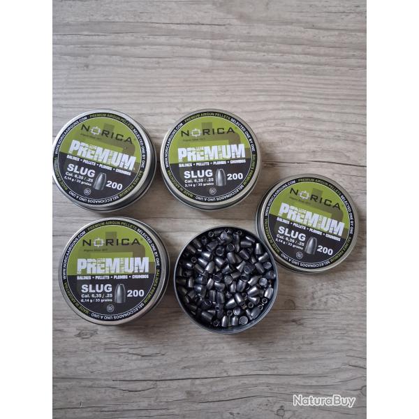 Lots de 4 bo�tes de plomb calibre 6.35