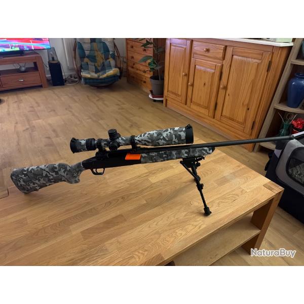 Vend un carabine Savage calibre 22/250 avec lunette vectorop pro max 6-24x50 MIL HD FFP+60 balles