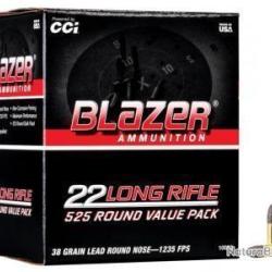 Boite de 525 cartouches cci blazer cal 22lr 38gr