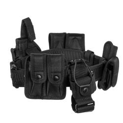 Ceinturon d'Intervention MFH Security 9 &Eacute;l&eacute;ments Noir 140cm