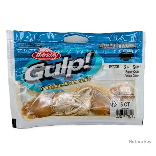 Gulp peelr Crab sw Berkley 5cm amber glow