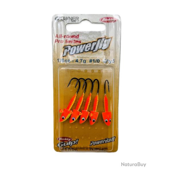 T�te plomb�e Owner Jig orange 1/0 4.7gr 5pcs