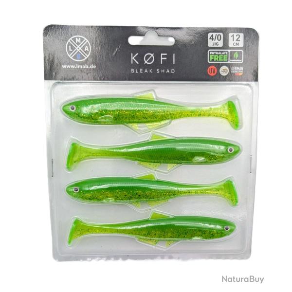 K�fi bleak shad 12cm 4pcs LIME CHART