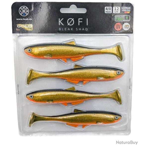 K�fi bleak shad 12cm 4pcs Gold Orange