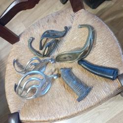 Lot de gardes et fus&eacute;es pour sabres, pour restauration