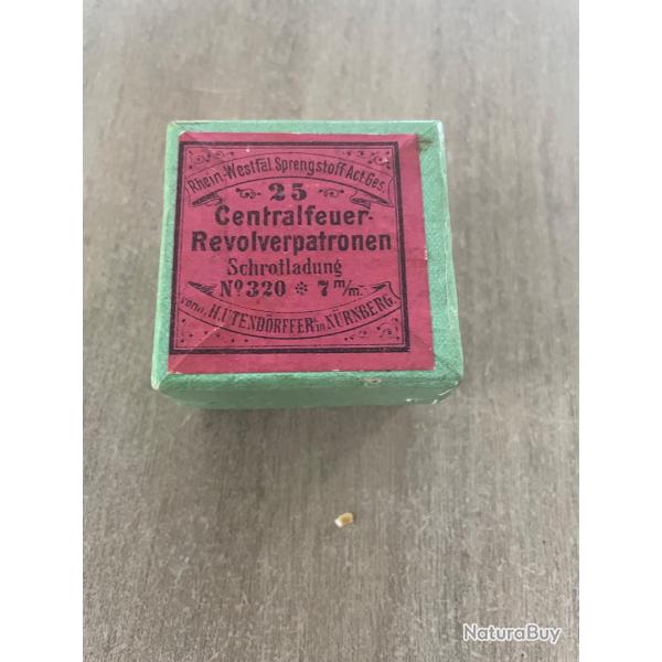 Tr�s rare bo�te de cartouches � plomb de calibre 320 (7mm)