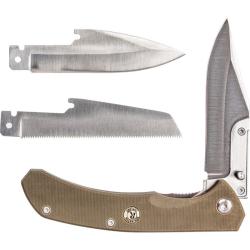 Couteau Remington RXB 3 Lames Acier 440 Manche G10 Vert OD Linerlock R15739