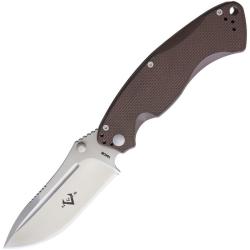 Couteau V NIVES Olympian Lame Acier 154CM Manche G10 Dark Earth Linerlock VNI11GPE
