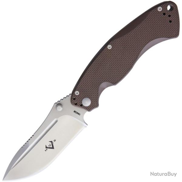 Couteau V NIVES Olympian Lame Acier 154CM Manche G10 Dark Earth Linerlock VNI11GPE