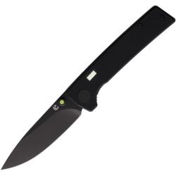 Couteau Glow Rhino Fermi Stud Vert Lame Acier D2 Manche G10 Noir Linerlock GLR103