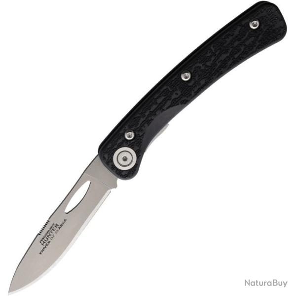 Couteau Knives Of Alaska Hunter Lame Acier D2 Manche SureGrip Noir Linerlock Made In USA KOA00905FG