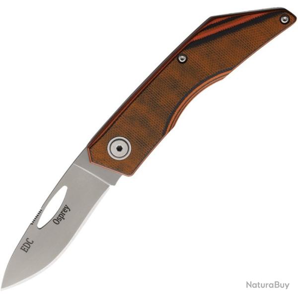 Couteau Knives Of Alaska Osprey Lame Acier D2 Manche G10 Noir/Orange Slip Joint Made In KOA00415FG