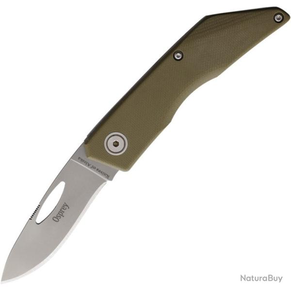Couteau Knives Of Alaska Osprey Lame Acier D2 Manche G10 Vert OD Slip Joint Made In USA KOA00414FG