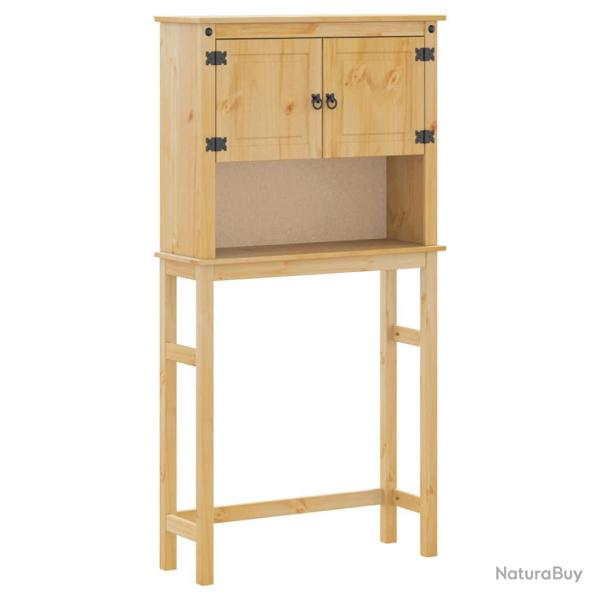 Armoire pour machine � laver salle de bain design rustique peu encombrant 85 x 29 x 165 cm en pin m
