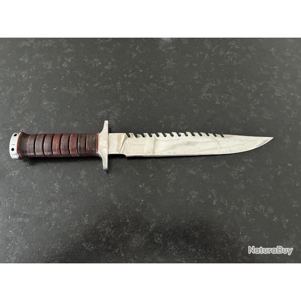 Couteau de survie de l'artisan coutelier Jean Tanazacq (Ardennlame) de type Rambo