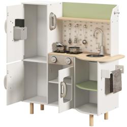 Cuisine pour enfant jeu d'imitation 84 x 34 x 89 cm avec &eacute;vier et machine &agrave; gla&ccedil;ons mini design sca