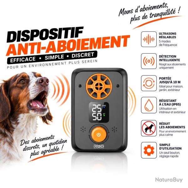 Anti-Aboiement � Ultrasons V2 PRO - 5 Modes
