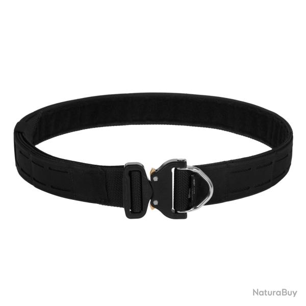 Ceinture Tactique Rigide Combat Lab Laser Cut Boucle Cobra D-Ring Noir