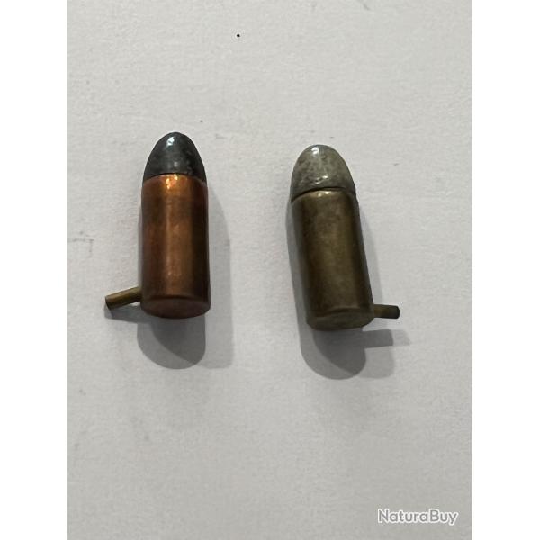Lot de deux munitions 7mm � broche