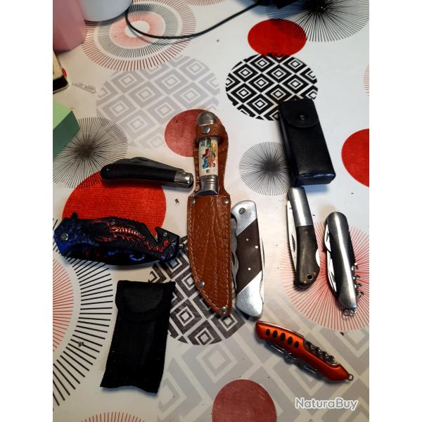 ensemble de divers couteaux