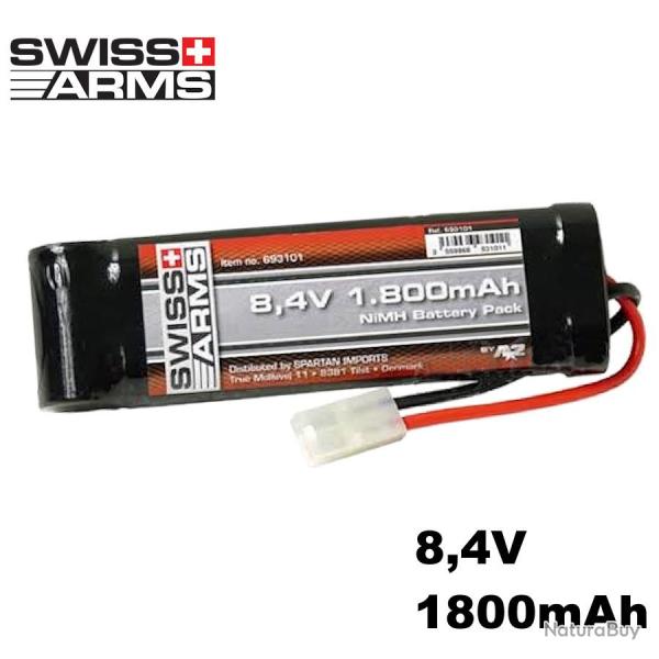 Batterie NiMH 8,4V 1800 mAh Swiss Arms - Accu Rechargeable pour AEG Airsoft