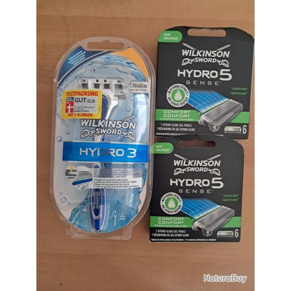 Pack complet wilkinson hydro rasoir + recharges neuf