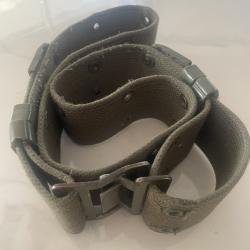 Ceinturon militaire Arm&eacute;e Fran&ccedil;aise - Kaki - Toile & Boucle m&eacute;tal - 1 m - Livraison rapide