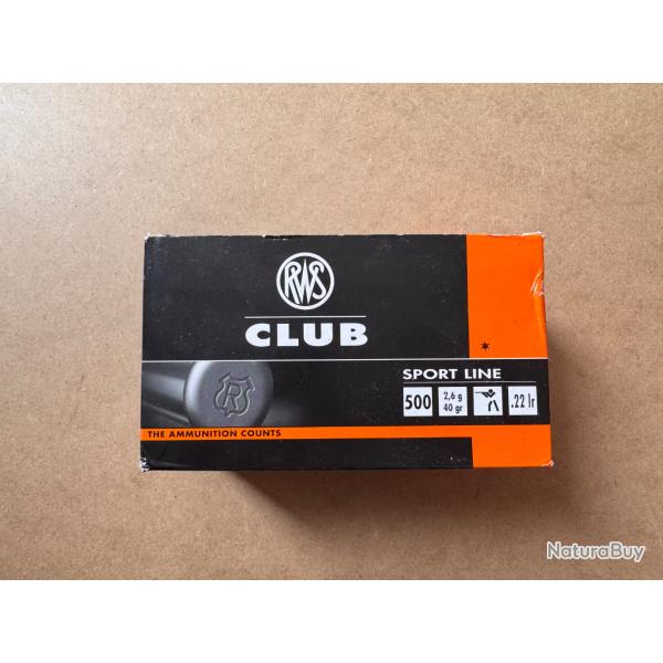 500 cartouches 22Lr RWS Club