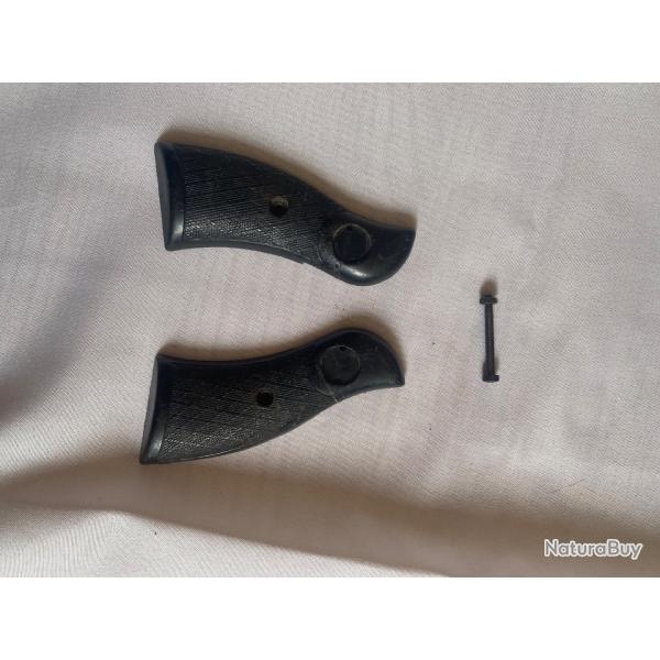 paire de plaquettes de crosse en plastique revolver